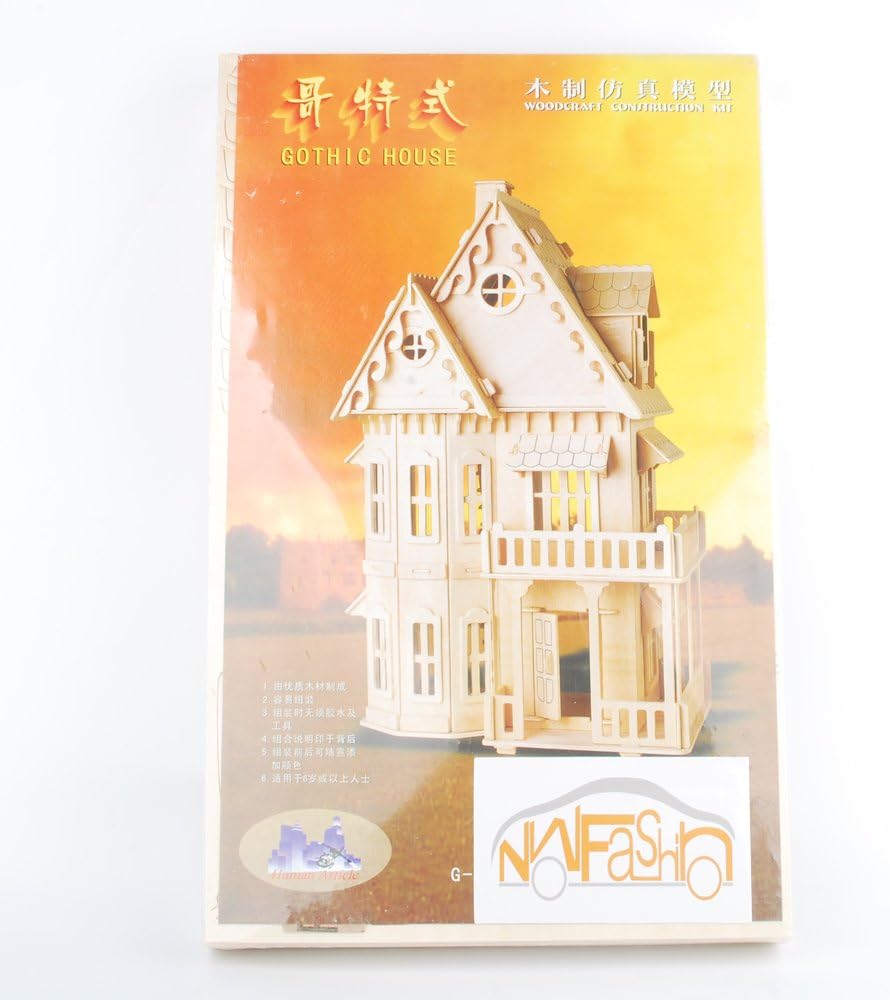 NWFashion Wooden Dream Dollhouse DIY Kits 3D Puzzle for Christmas Party Halloween House (Dream House)