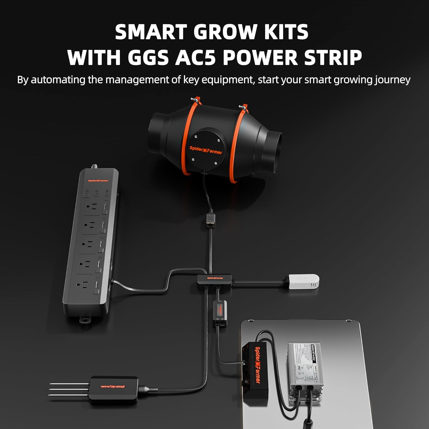 Spider Farmer 2x2ft Grow Tent Kit with GGS Controller Automatic Grow System