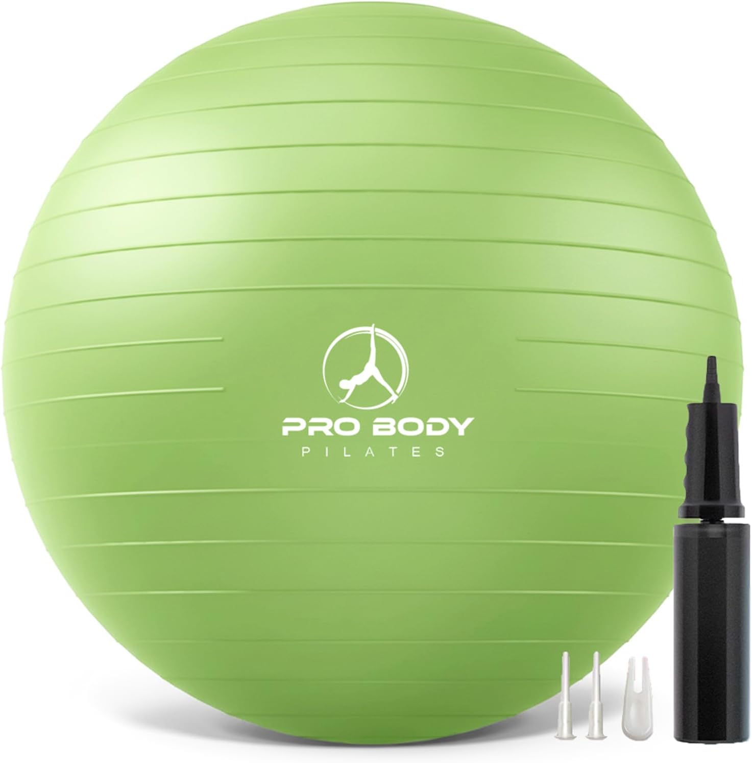 ProBody Pilates Yoga Ball - Vibrant Colors Exercise Ball | 880 lb Load, CA 10P Cert, BPA/Latex/Phthalate-free, PT & Prenatal Use, Recommended by OBs, Pump, Stability Ball