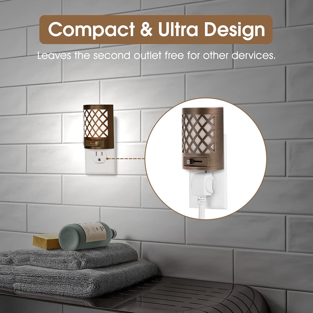 DORESshop Nights Lights Plug Into Wall, Plug in Night-Light, 3000K