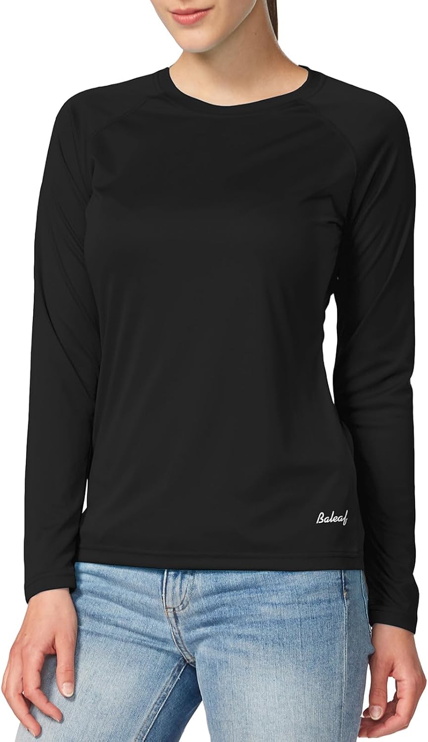 baleaf Women's UPF 50+ Sun Shirts Long Sleeve Stretchy Quick Dry | Lightweight, Rash Guard, UPF 50+ Sun Protection, Breathable Comfort material for Hking Workout, Excellent for hot weather