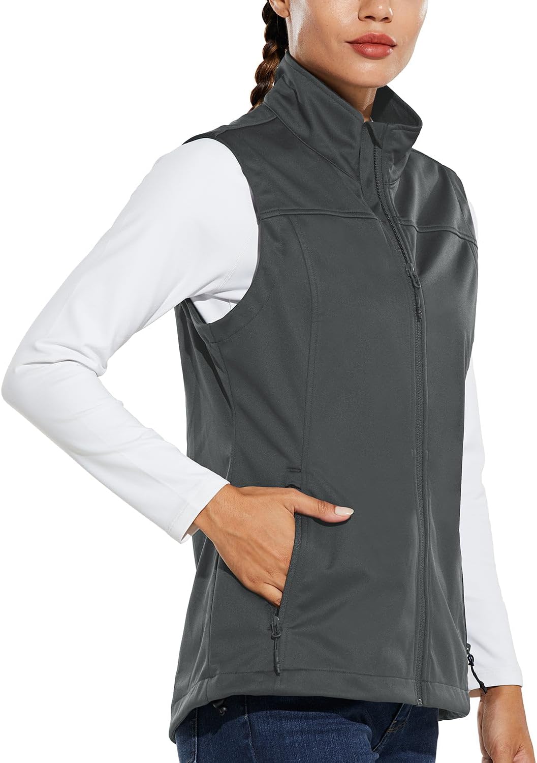 baleaf Women's Lightweight Running Vest Sleeveless Softshell Jacket