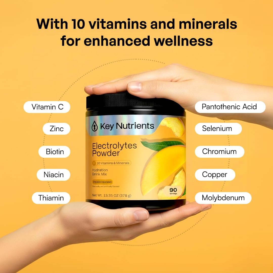 KEY NUTRIENTS Sugar Free Electrolyte Tablets, Hydration Pills, 200 Capsules