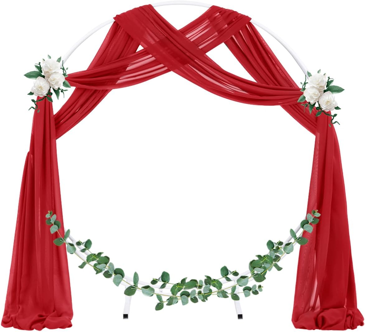 Wedding Arch Draping Fabric Sheer Chiffon Curtain Drape Wedding Party Decor