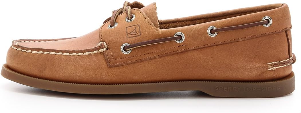 Sperry Men's Authentic Original 2-Eye Leather Boat Shoe, Sahara, 10.5
