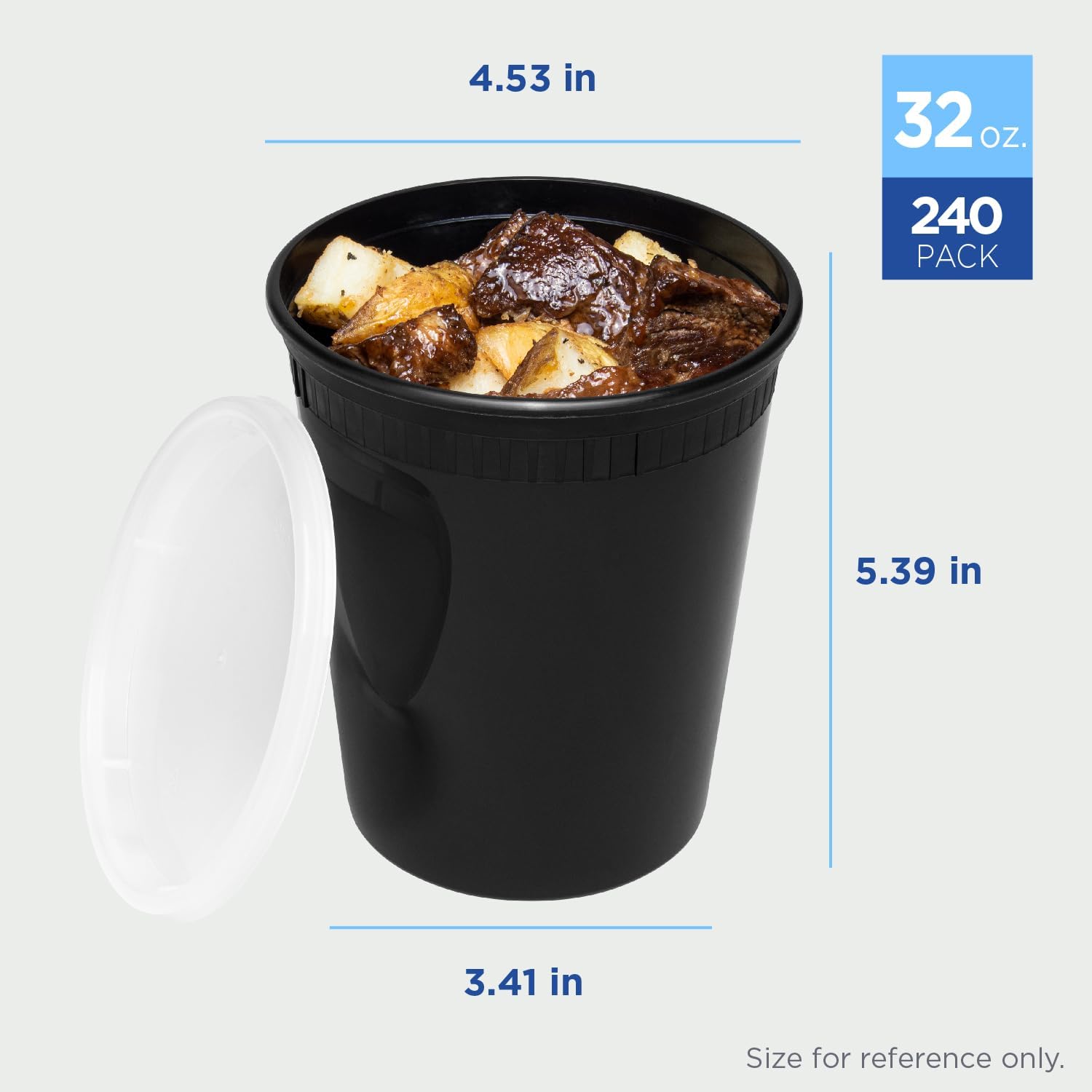 Karat [32oz - 240 ct] Clear PP Injection Molded Round Deli Containers with Lids (FP-IMDC32-PP)