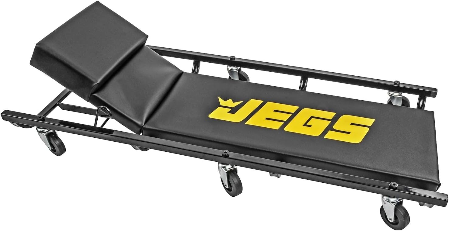 JEGS Creeper and Mechanic Seat Set Memory Foam Padding | Mechanic Creeper & Seat Set for supporting the driver or passenger in the vehicle