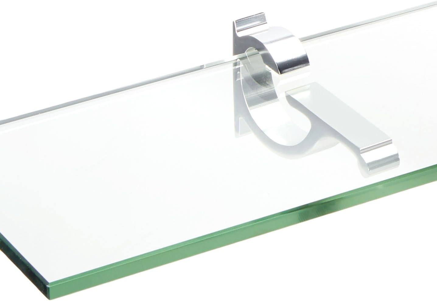Spancraft 8" x 36" Chrome Floating Glass Shelf