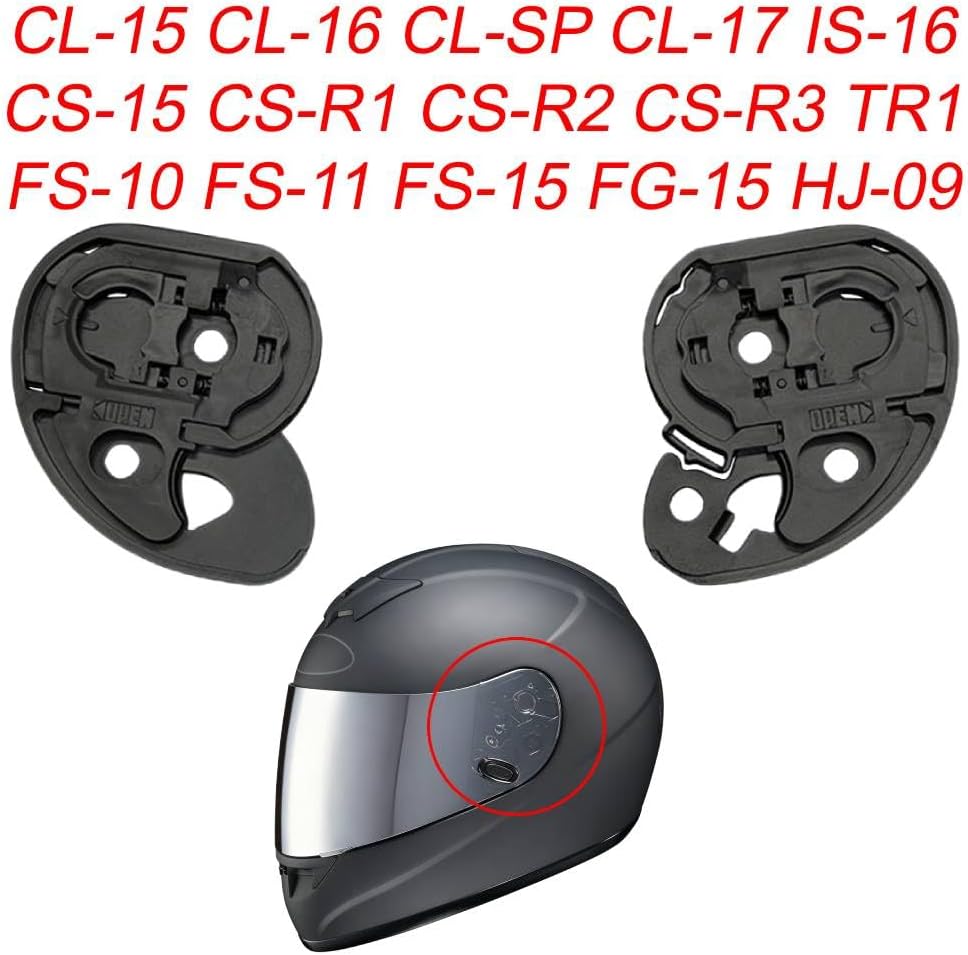 HJ-09 Visor Base Plate Replacement for HJC CL-15, CL-16, CL-SP, CL-17, CS-15, CS-R1, CS-R2, CS-R3, FS-10, FS-11, FS-15, FG-15, IS-16, TR1