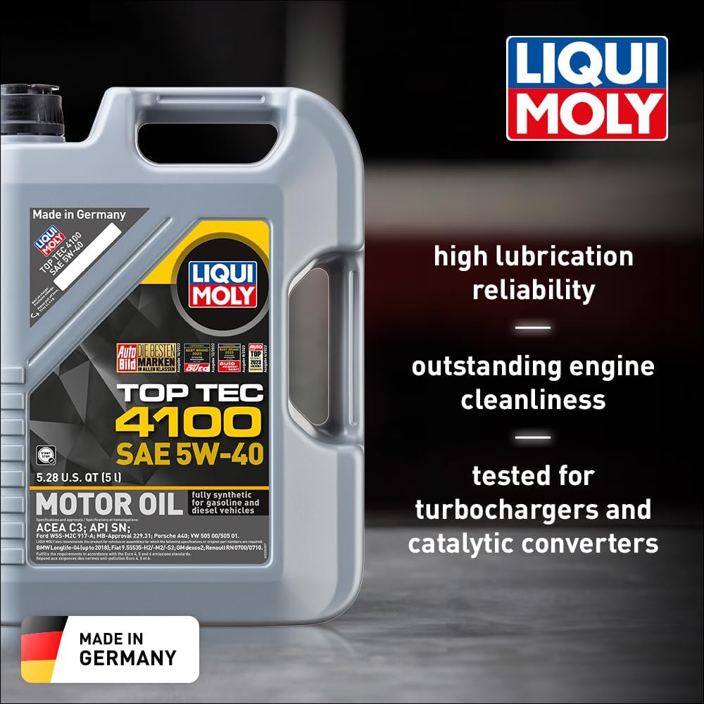 LIQUI MOLY Top Tec 4100 SAE 5W-40 | 1 L | Fully synthetic engine oil | SKU: 2329