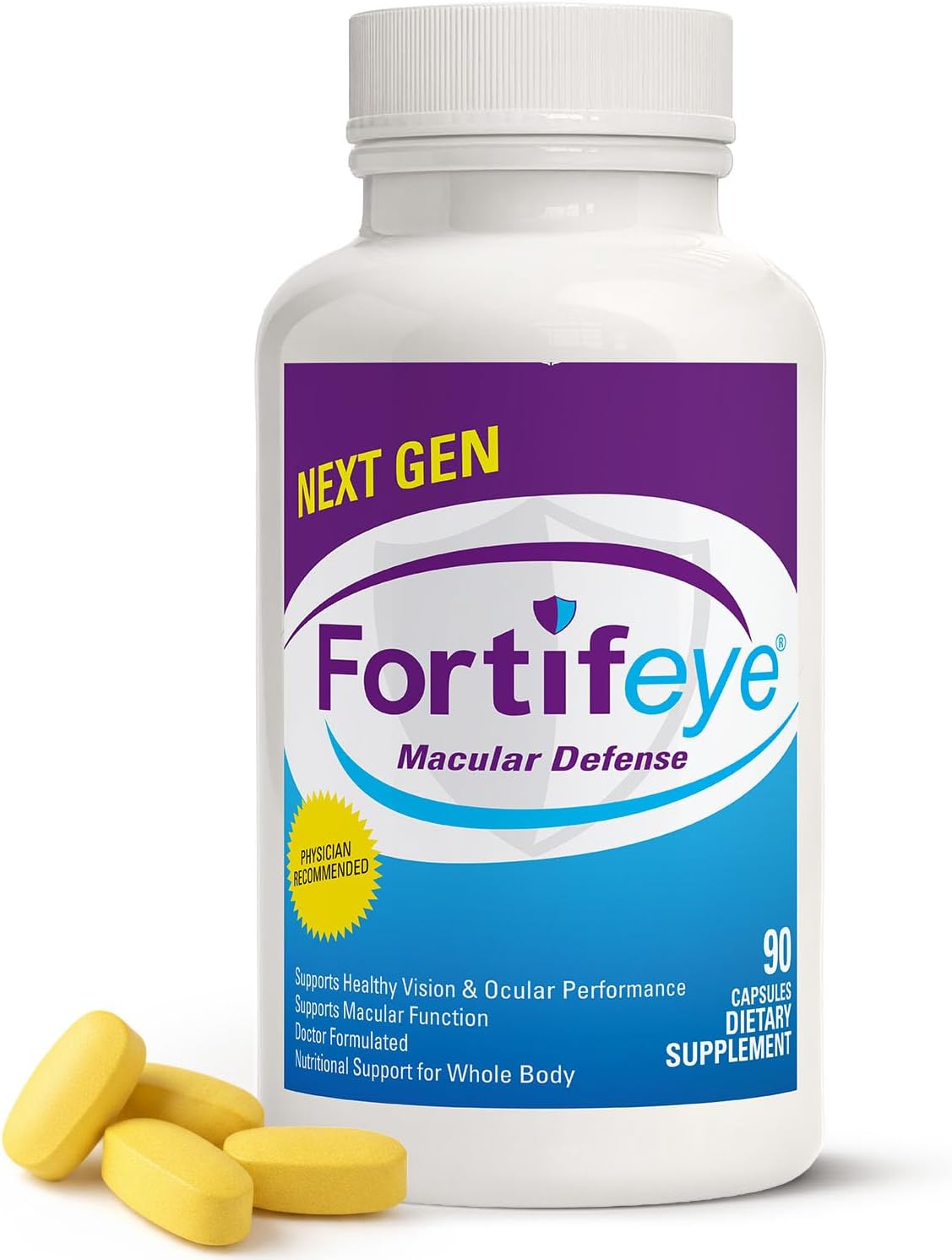 Fortifeye Vitamins Macular Defense Multivitamin-30 Day Supply, 90 Tablets (Zinc Free), All Natural Total Body & Eye Vitamins for Vision, Pure Macular Support Formula, Complex Eye Vitality Supplement
