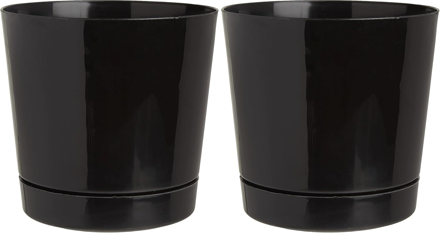 Novelty Majestic Full Depth Round Cylinder Pot, Glossy White, 8-Inch (10082)