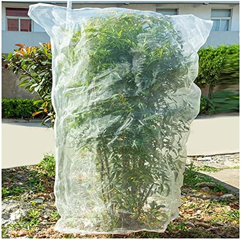 Insect Bird Barrier Mesh, 3.5 x4.6FT Garden Netting Barrier with Drawstring