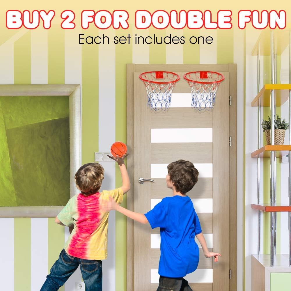 ArtCreativity Mini Over-the-Door Basketball Hoop Game – Easy to Hang