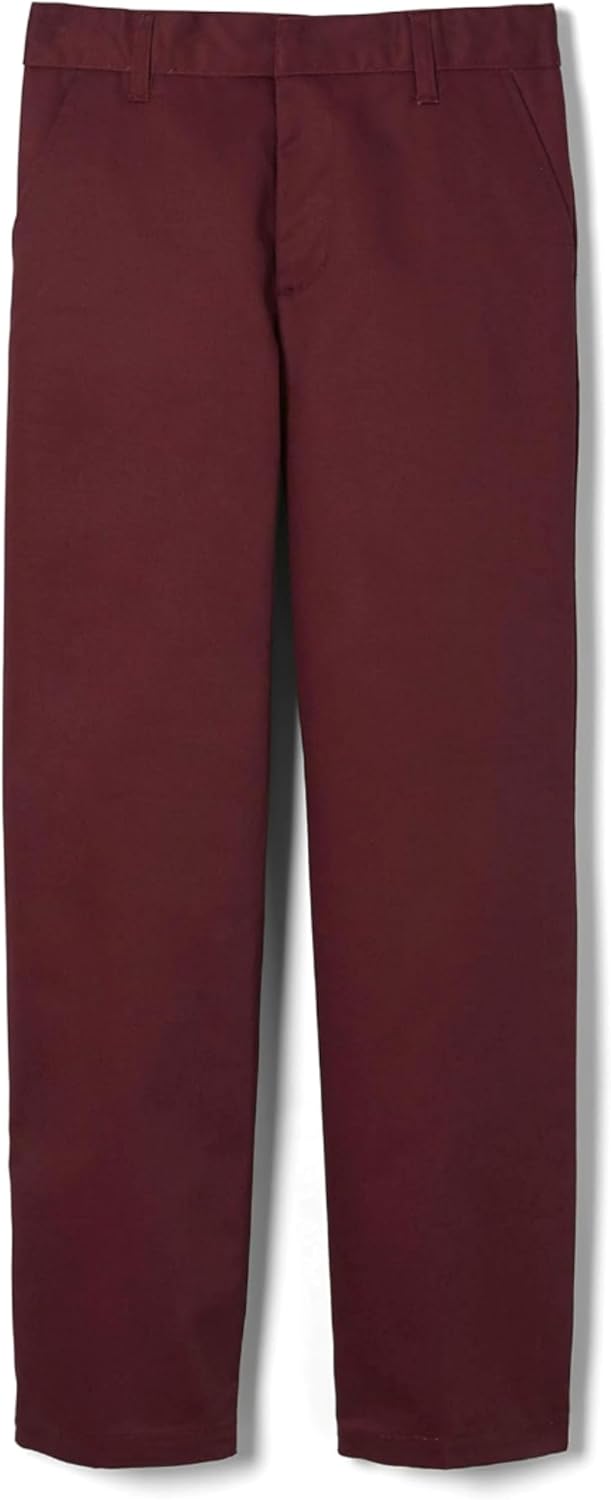 French Toast Boys' Adjustable Waist Relaxed Fit Twill Pant | school uniform pants, no need to iron, double knees for durability, typically fit boys ages 2-14