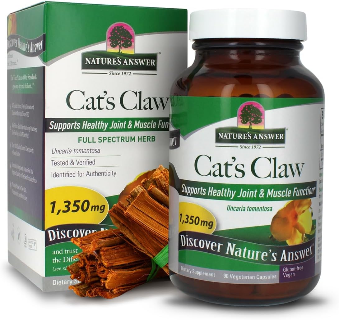 Nature's Answer Cat's Claw Inner Bark | Full Spectrum Herb | Supports Healthy Joint & Muscle Function | Gluten-Free