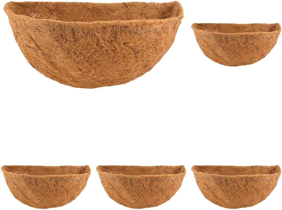 Arcadia Garden Products Extra Durable CB52 18-inch Coco Liner for Half Round Circle Wall Mounted Planters