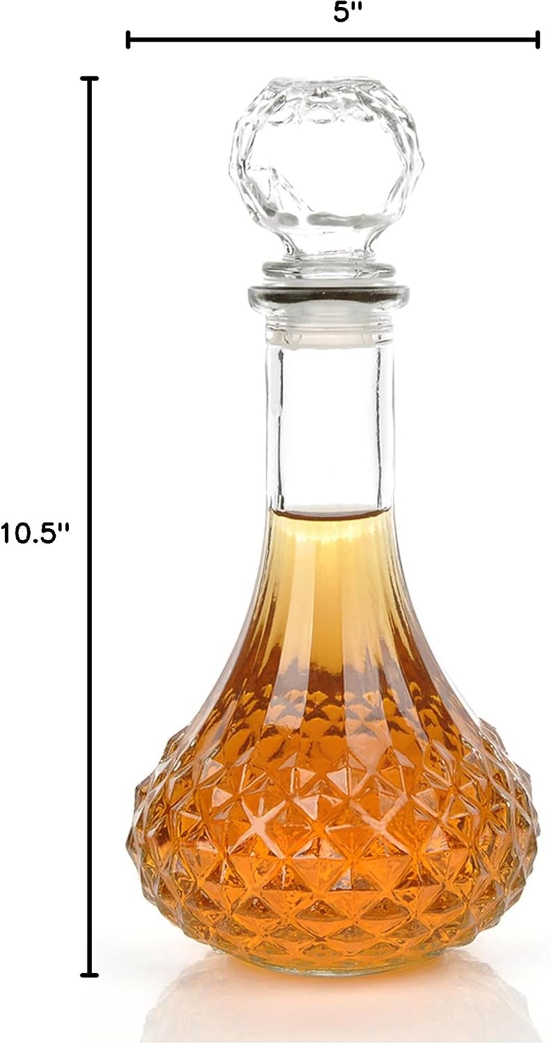 KLOUD City® Clear 1000ml Whiskey Wine Liquor Decanter with Stopper
