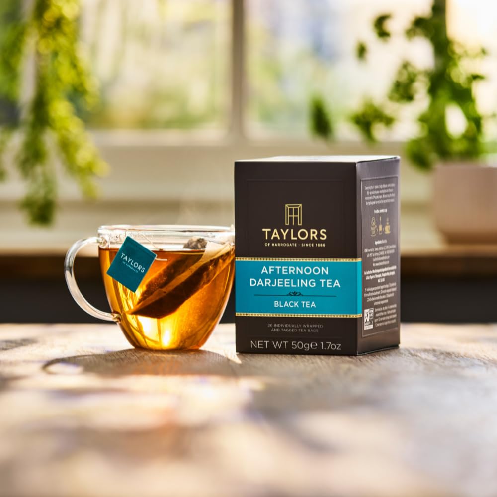 Taylors of Harrogate Green Tea with Jasmine, Individually Wrapped Bags, 20 Count (Pack of 1), Delicate, Floral & Sweet, Caffeinated, Enjoy Hot or Iced, 20 Teabags