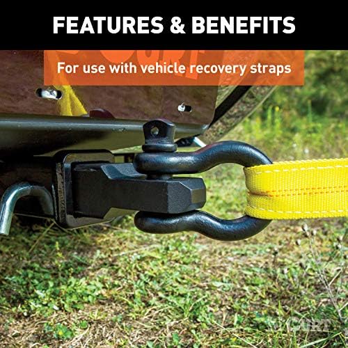 CURT 45832 D-Ring Shackle Mount Trailer Hitch, Fits 2-Inch Receiver, 13,000 lbs.