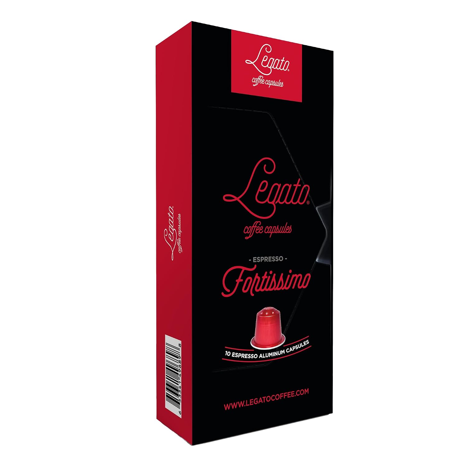 Legato Espresso Capsules - 10/100 count - Single-Serve Coffee Pods - Compatible with Nespresso OriginalLine Machine - Cafe-style Coffee at Home (100, Hazelnut Strength 5)