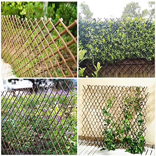 Sumery Nature Willow Trellis Expandable Plant Support Plant Climbing Lattices Trellis Willow Expandable Trellis Fence for Climbing Plants Support