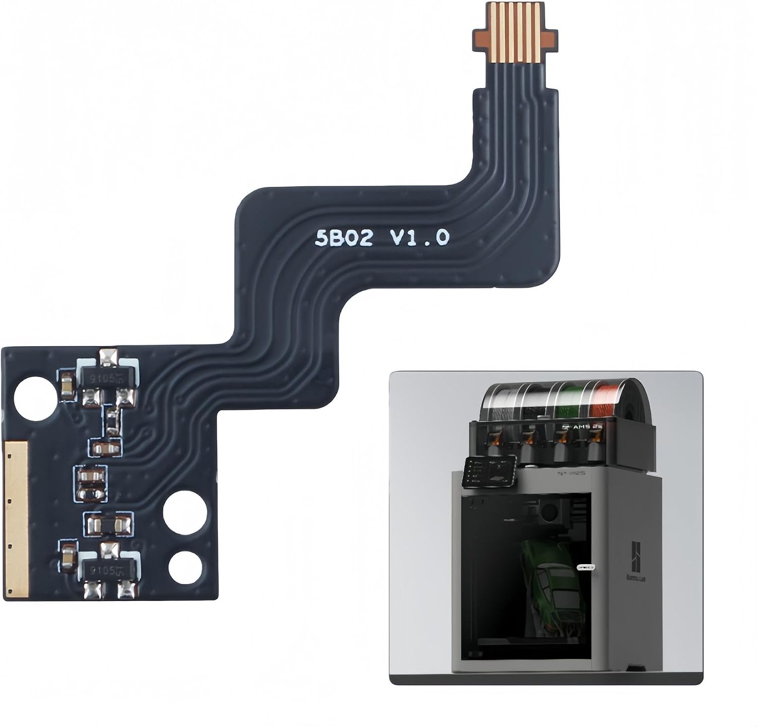 3D Printer Extruder Filament Sensor Replacement for Bambu Lab P2S | Hall Switch Board Assembly with FPC cable & H1.5 Allen Key for Precision Runout
