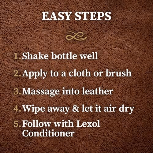 Lexol All Leather Cleaner 8 oz – Deep Cleaning formula for car interior, couches, furniture, shoes, boots, purses, jackets, gloves, saddles and motorcycle gear
