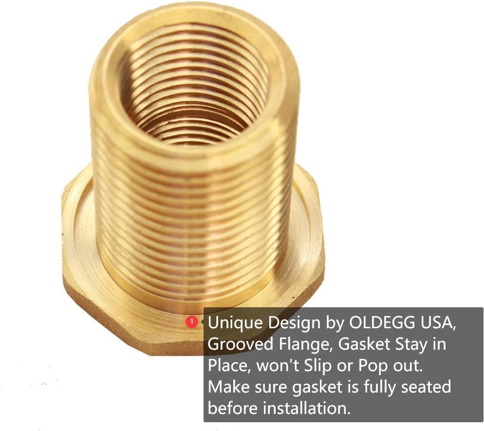 RBL020 Rain Barrel Linking Kit (Two Brass Bulkhead Fitting and One 8 inch 3/4" I.D. hose)