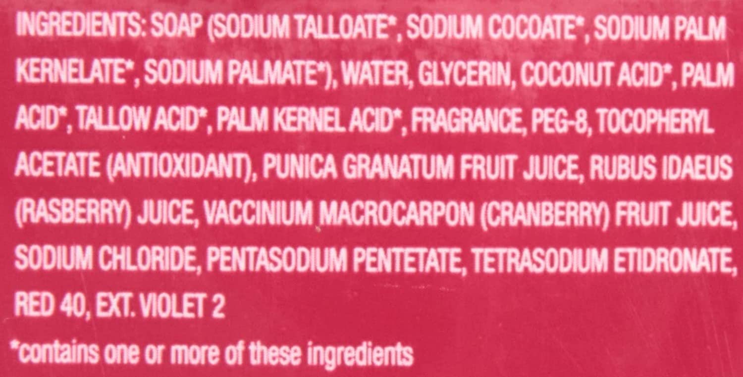 Dial Glycerin Soap Bars with Power Berries, Raspberry, Pomegranate, Cranberry, 12 Oz