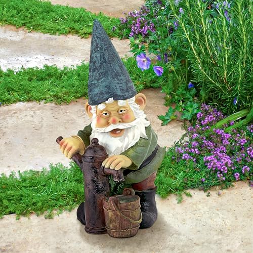 Design Toscano Garden Gnome Statue - Digger The Gnome - Outdoor Garden Gnomes - Funny Lawn Gnome Statues