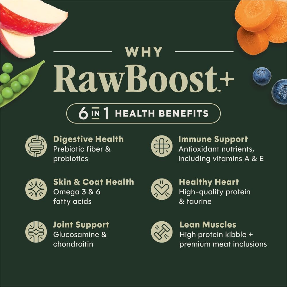 Instinct RawBoost, Dry Dog Food + Freeze Dried, Real Beef, 10 lb. Bag | High-protein kibble with FreshDried raw bites, USA-raised beef, grain-free recipe, 6-in-1 health benefits