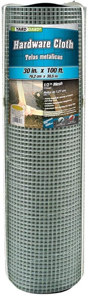 YARDGARD 1 Inch Poultry Netting, Chicken Wire Fence, 20 Gauge Galvanized Steel, Rabbit Fencing, Bird Enclosures, Garden Protection and Plant Support, 24 Inches x 150 Feet