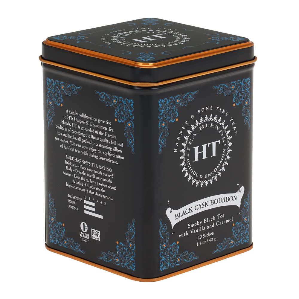 Harney & Sons HT Organic Supreme Green Tea, 20 Sachets, Tea Tin | Organic green tea with 20 sachets in a reusable tea tin. Caffeinated.