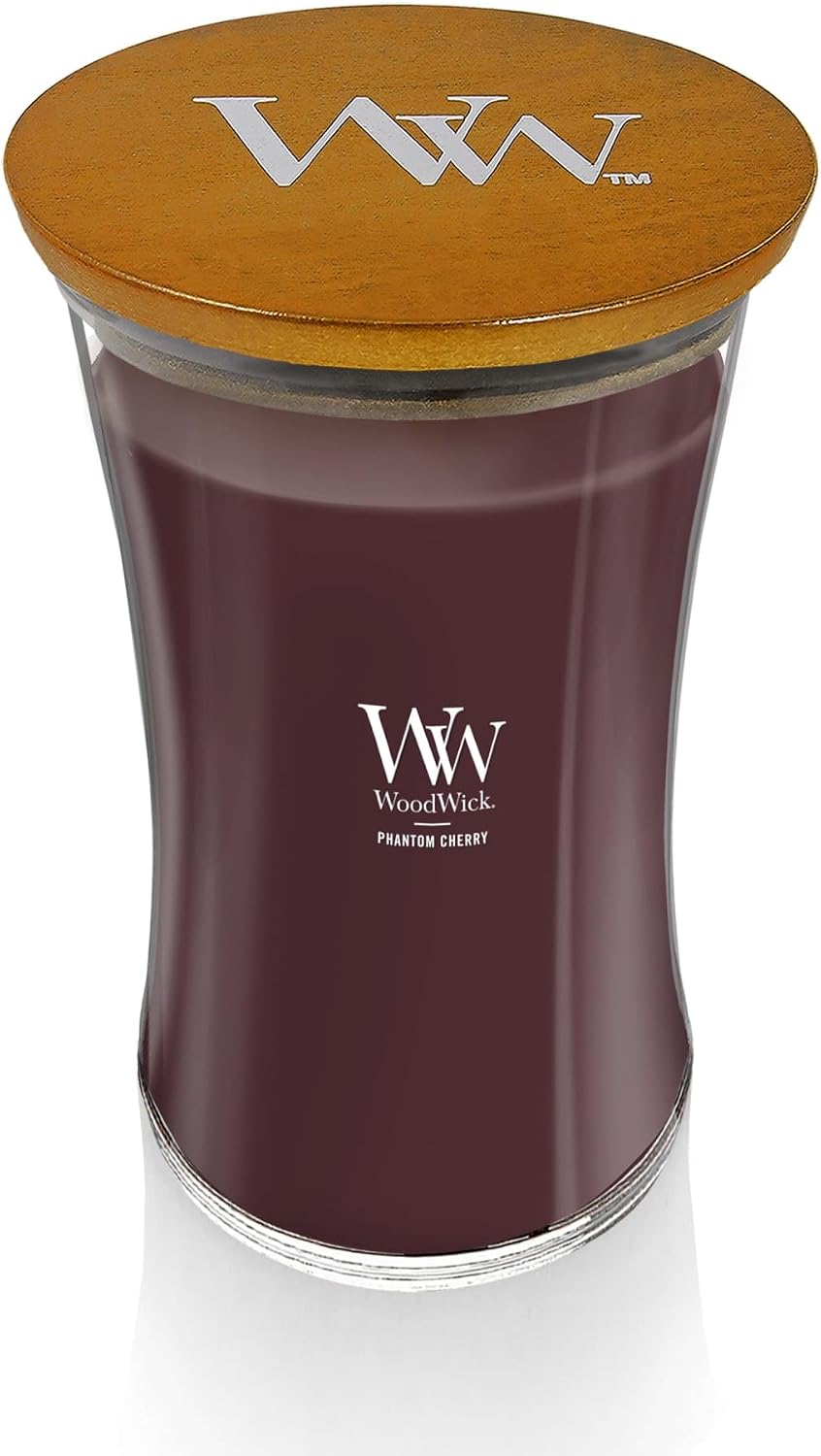 WoodWick Lavender Spa Gifts for Women and Men, 9.7 oz Medium Hourglass Candle with Crackling Wick
