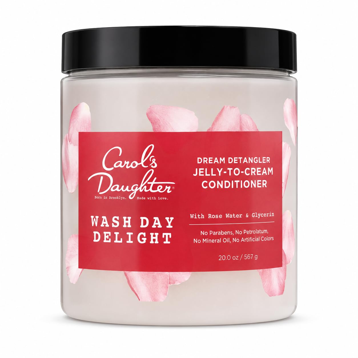 Carol's Daughter Detangling Jelly-to-Cream Conditioner With Glycerin and Rose Water, Moisturizing Conditioner for Curly Hair Paraben Free for Moisture