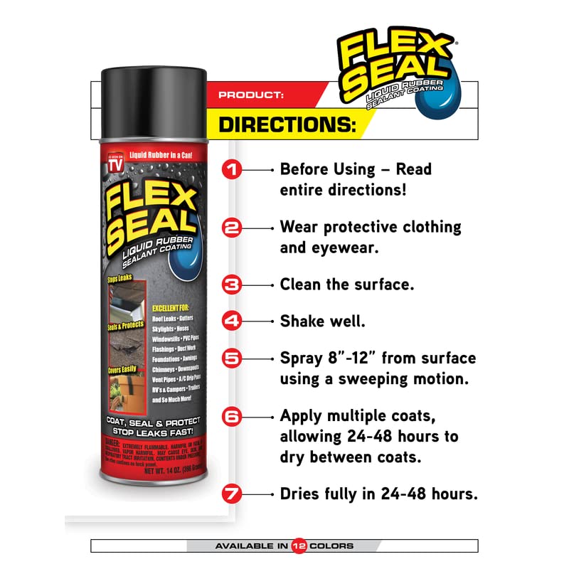 Flex Seal Clear Rubber Spray Sealant 2 oz.