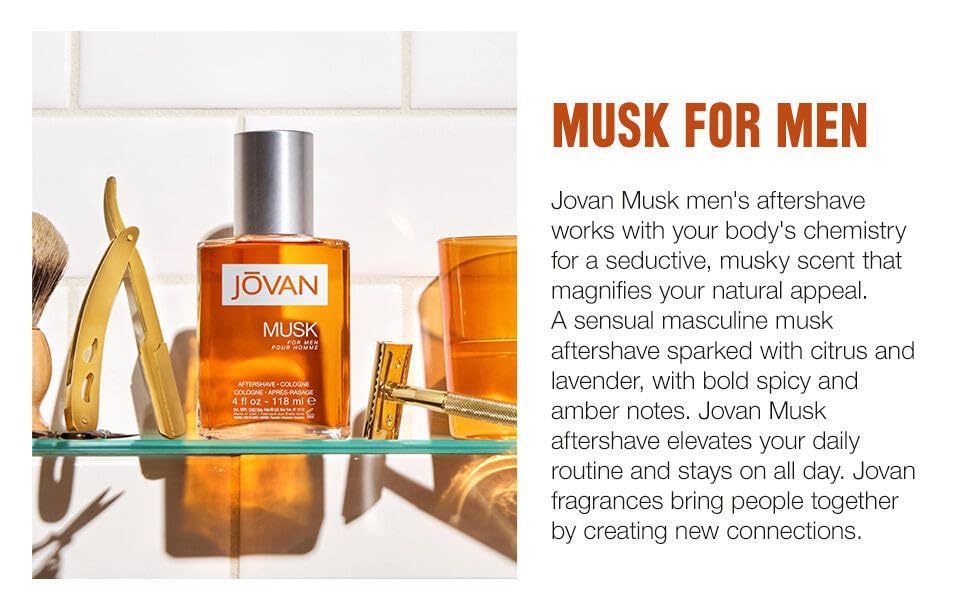 Jovan Musk for Men Eau de Cologne Spray 3 fl oz (Pack of 1), Notes of Carnation, Lavender, and Amber, Men's Fragrance, Long Lasting, Everyday Fragrance, Travel Size