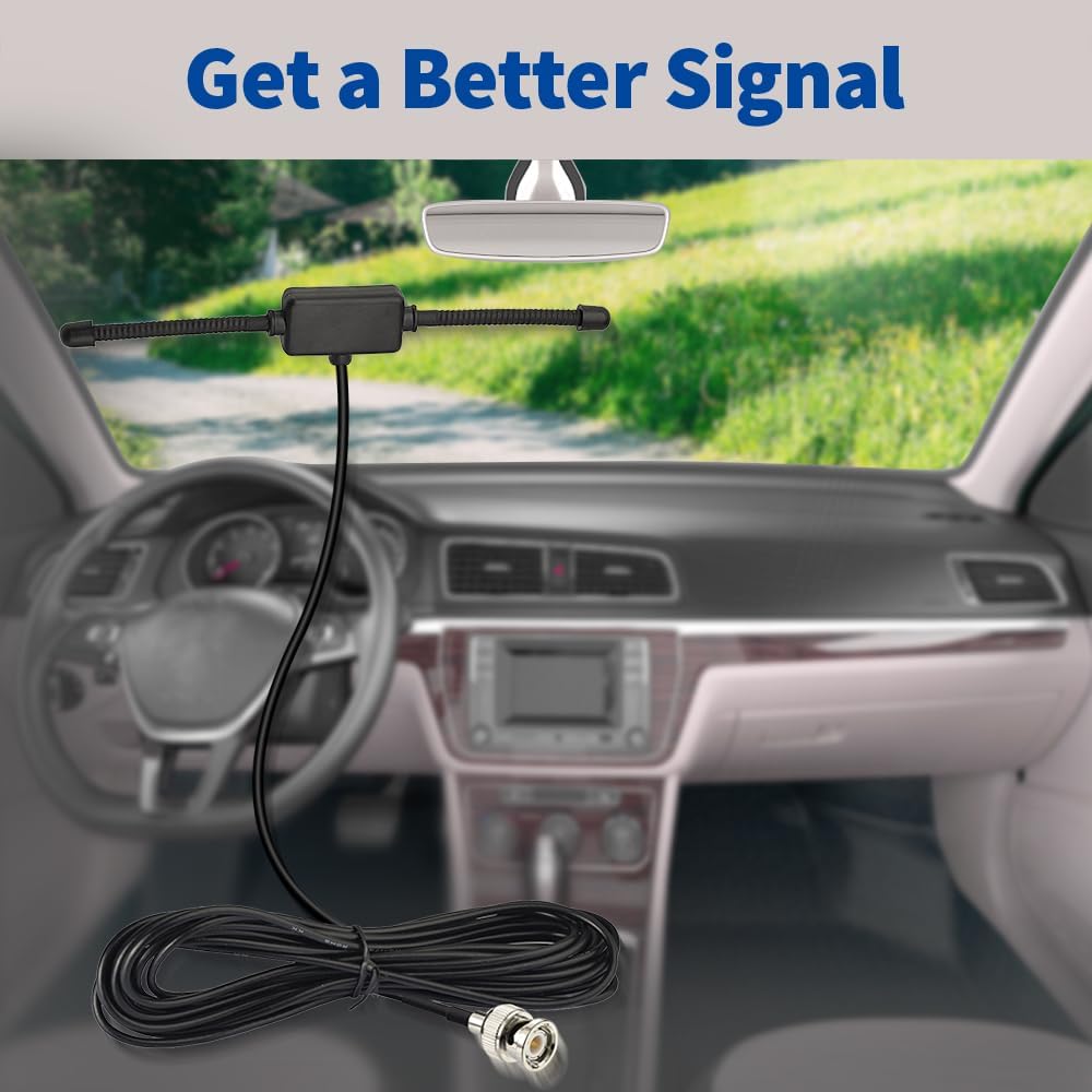 Bingfu VHF UHF Car Truck Police Scanner Adhesive Mount Antenna Vehicle Mobile Ham Amateur Radio BNC Male Dipole Antenna Compatible with Uniden