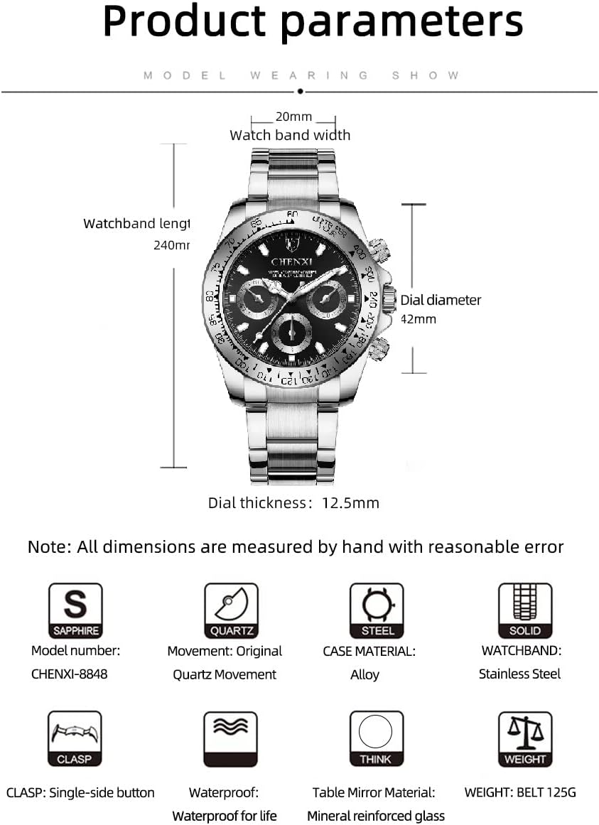 DREAMING Q&P Fq-005 Classic Style Gold Stainless Steel Mens Wrist Watches with Crystals for Man