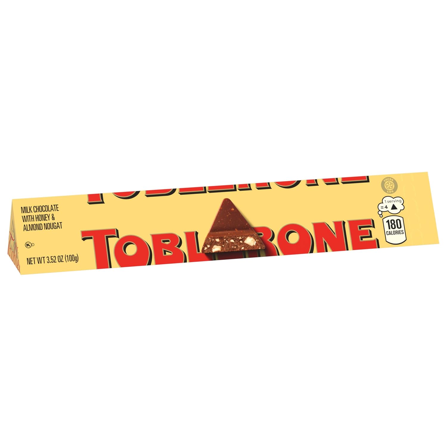 TOBLERONE Milk Chocolate Bar with Honey and Almond Nougat, 20 Bars | Bulk Chocolate