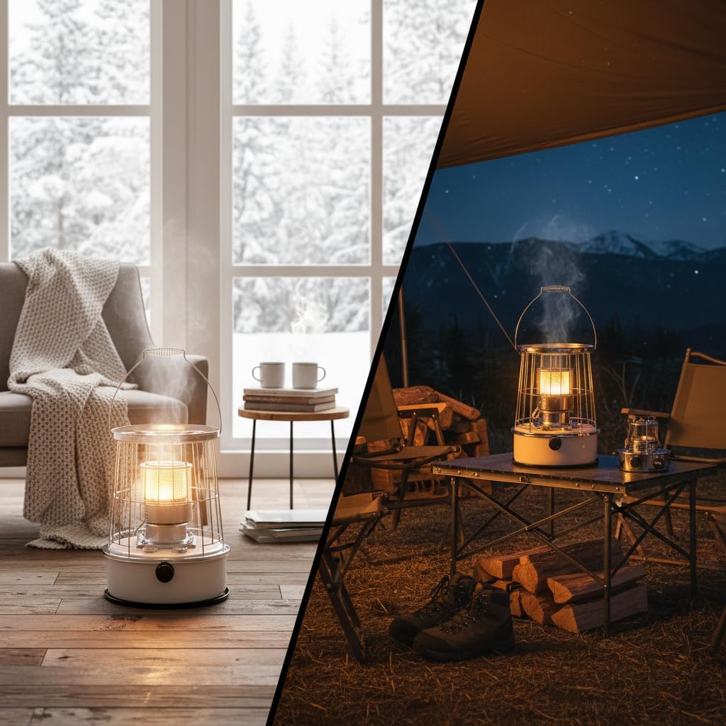 Indoor and Outdoor Kerosene Heater, Kerosene Space Heater, Non Electric Design, High Thermal Efficiency, Portable for Home Garage Camping