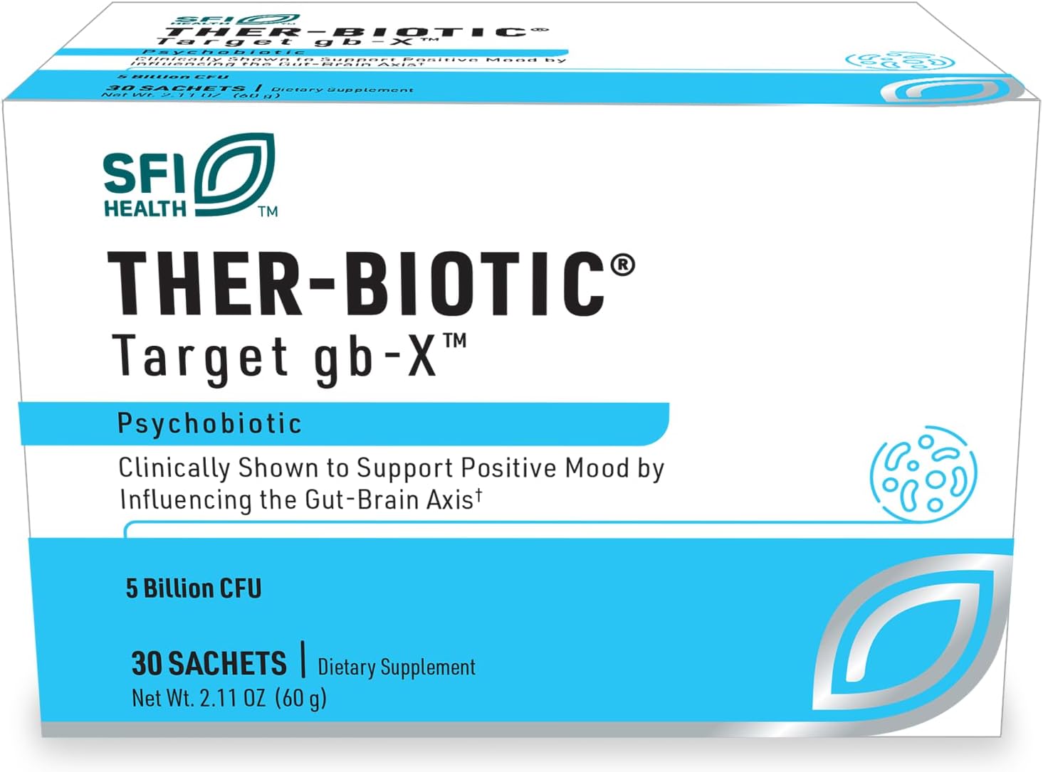 Klaire Labs SFI Health Probiotic Powder, 30 Packets | Target gb-X with Bifidobacterium & Lactobacillus