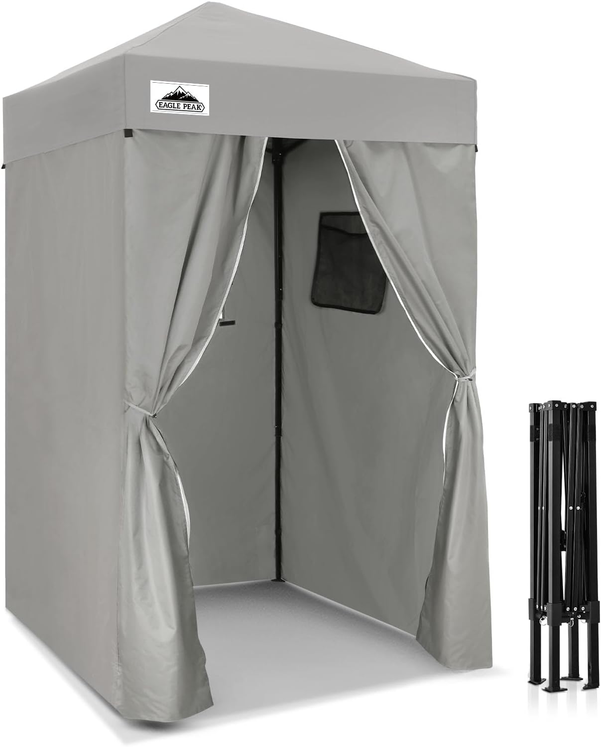 EAGLE PEAK 4x4 Pop Up Changing Tent, Outdoor Changing Room, Gray/White