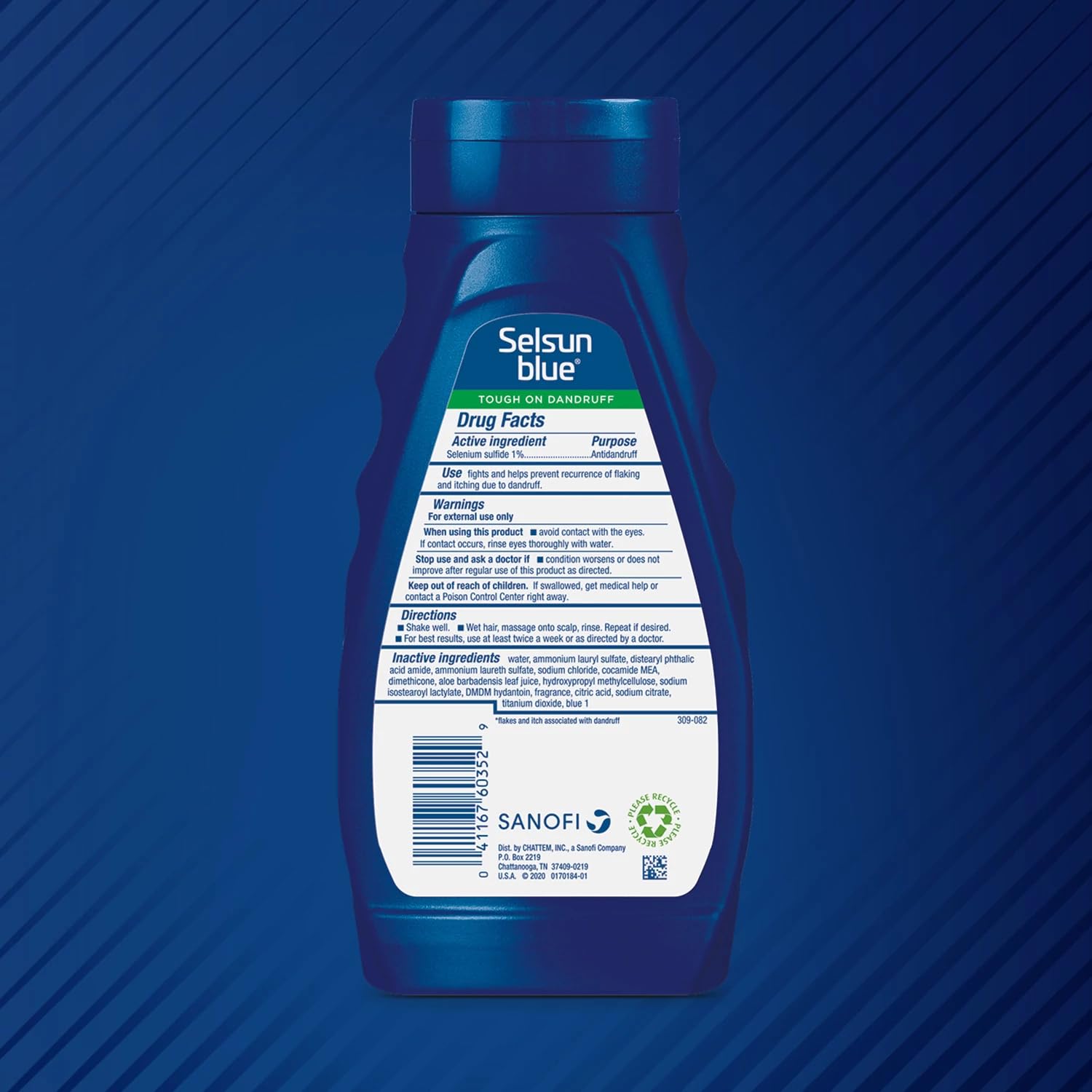 Selsun Blue Moisturizing Antidandruff Shampoo, Maximum Strength Scalp Treatment With Selenium Sulfide, 11 fl. oz.