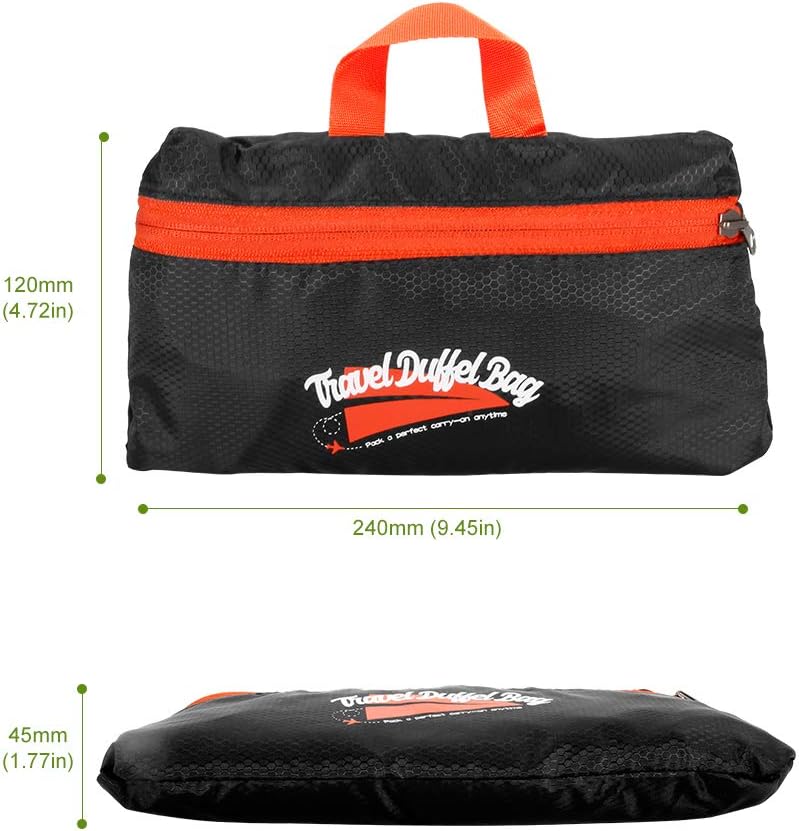 Foldable Duffel Bag, 46L Lightweight Travel Luggage Collapsible Backup Bag Sports Vacation