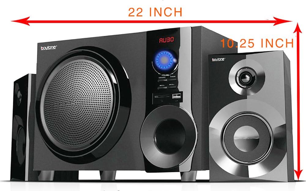 Boytone BT-210FB Wireless Bluetooth Stereo Audio Speaker with Powerful Sound, Bass System, Excellent Clear Sound & FM Radio, Remote Control