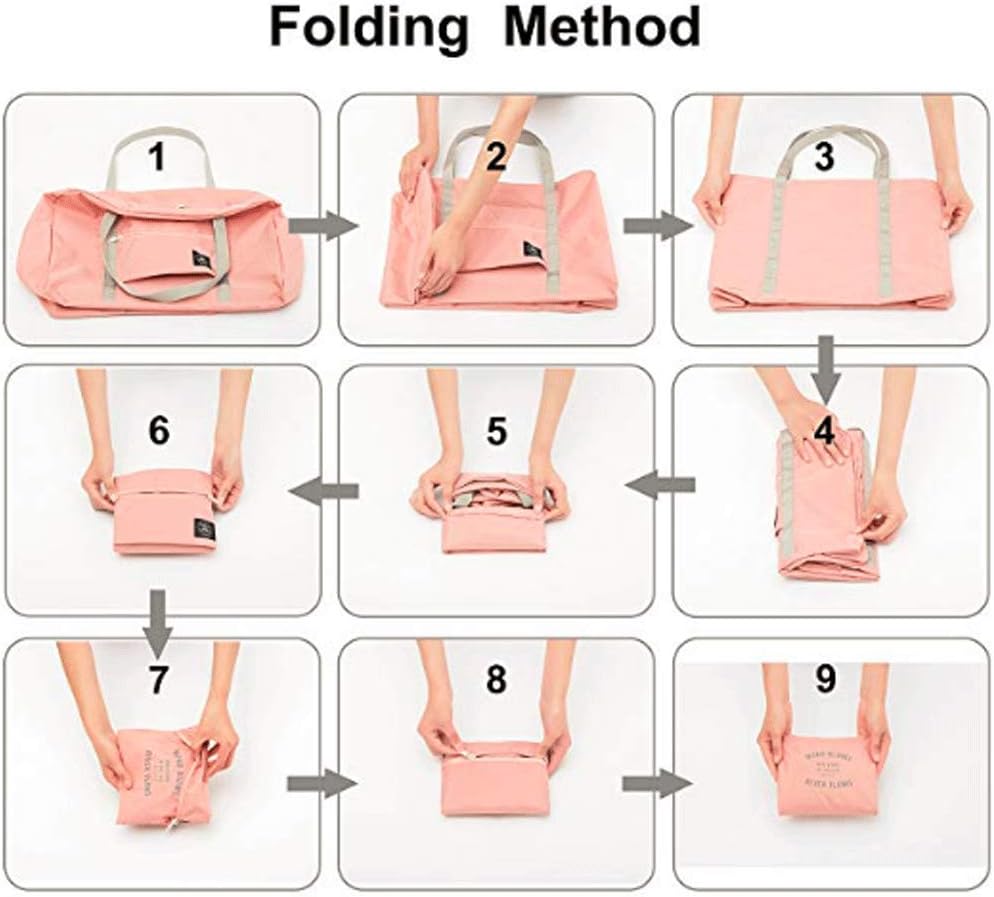 2 Pack Foldable Travel Bag Waterproof Travel Duffel Bag