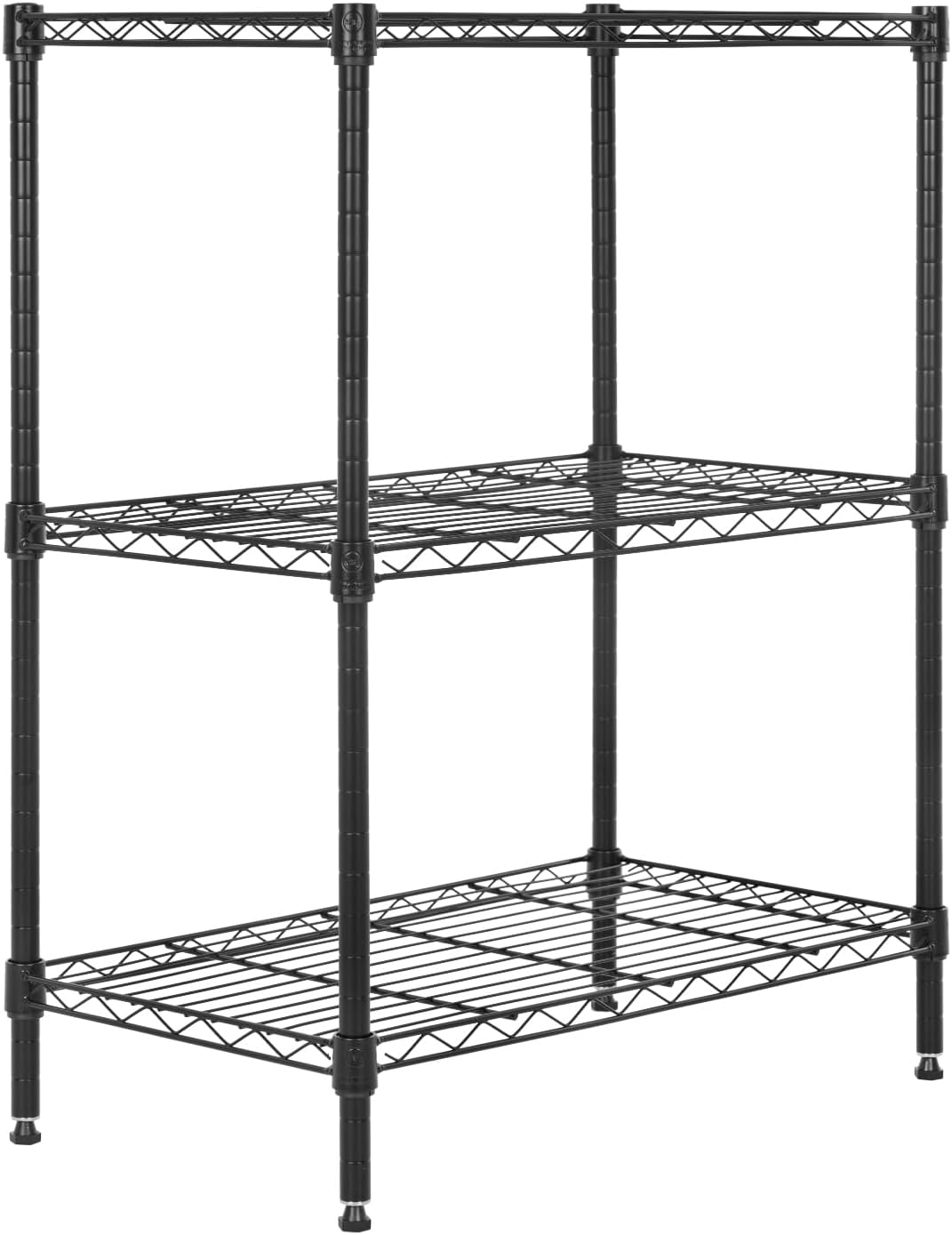 PayLessHere | 6-Tier Wire Shelf with Wheels | 45"x18"x82" | Black
