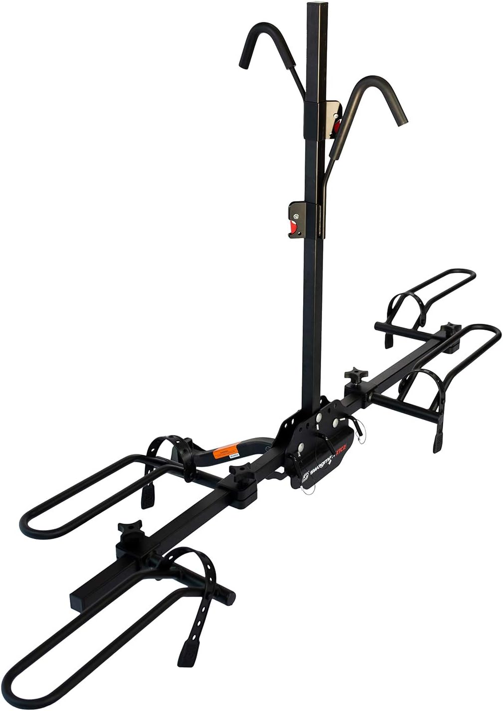 Swagman XTC2 Hitch Mount Bike Rack – Platform Carrier for 2 Bikes, Ratcheting Hook System, Compact Clam-Shell Folding Design | Platform Carrier for 2 Bikes, Ratcheting Hook System, Compact Clam-Shell Folding Design, 1-1/4" or 2" Hitch Receiver